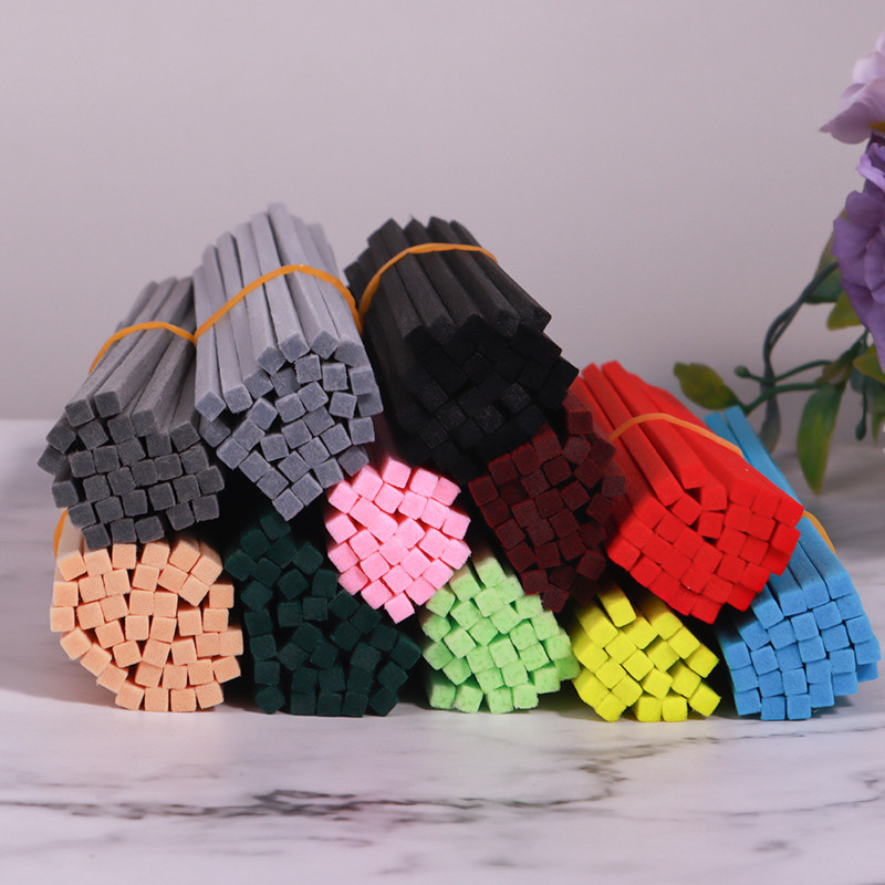 Colorful square straight fiber stick essential oil diffuser stick (2)