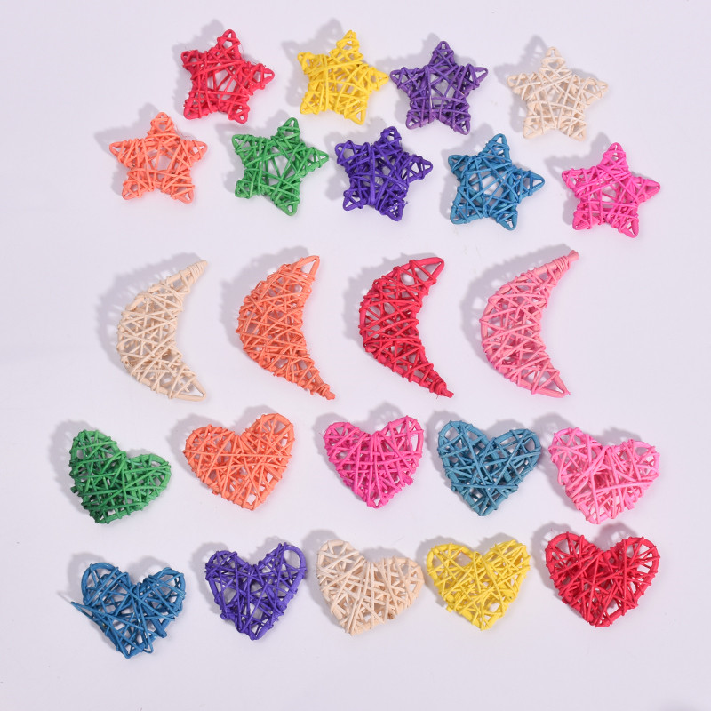 Natural decorative rattan handcraft star shape decor aroma diffuser (6)