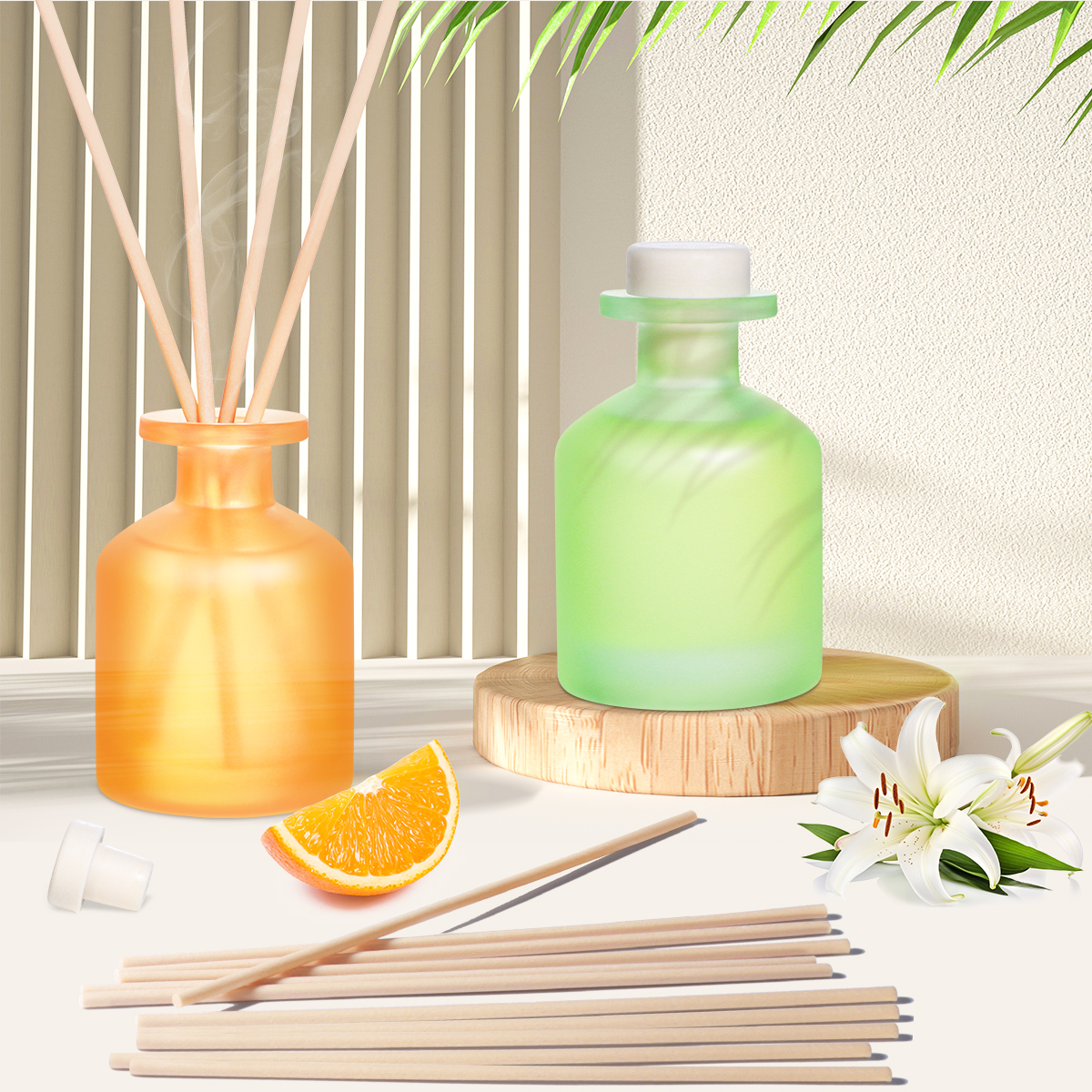 Home Fragrance Reed Diffuser Set Essential Oil Gift (4)