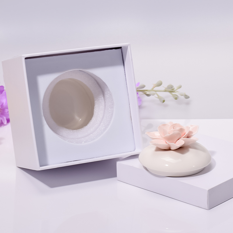 Ceramic Jewelry Boxes With Handmade Flower Porcelain Trinket Box Craft&gift (1)