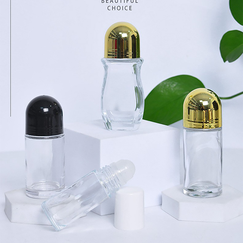 Large Rolling Glass Oil Bottle 50ml Antiperspirant Bottle Massage Deodorant (7)