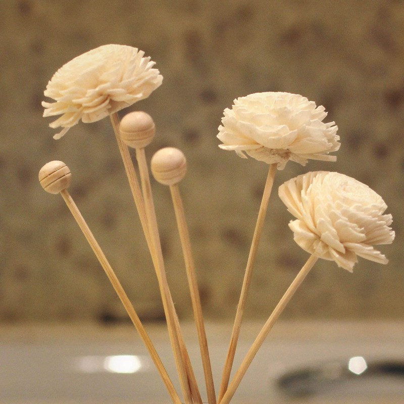 Aroma Reed Diffuser Rattan Sticks With Wood bead diffuser (5)