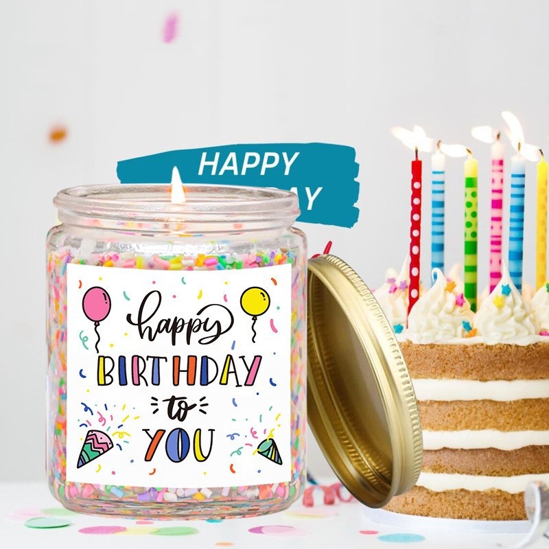 Scented Candle White Glass Smokeless Handmade Soy Wax Scented (1)