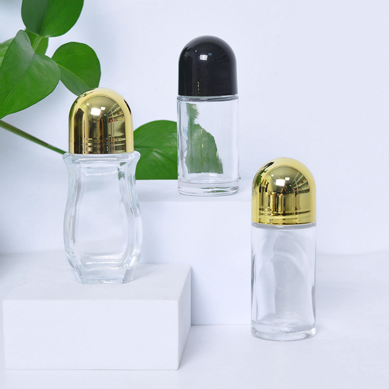 Large Rolling Glass Oil Bottle 50ml Antiperspirant Bottle Massage Deodorant (1)