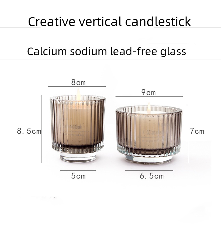 Romantic Glass Aromatherapy Candle Cup Valentine Candle Holder Wax Cup (6)