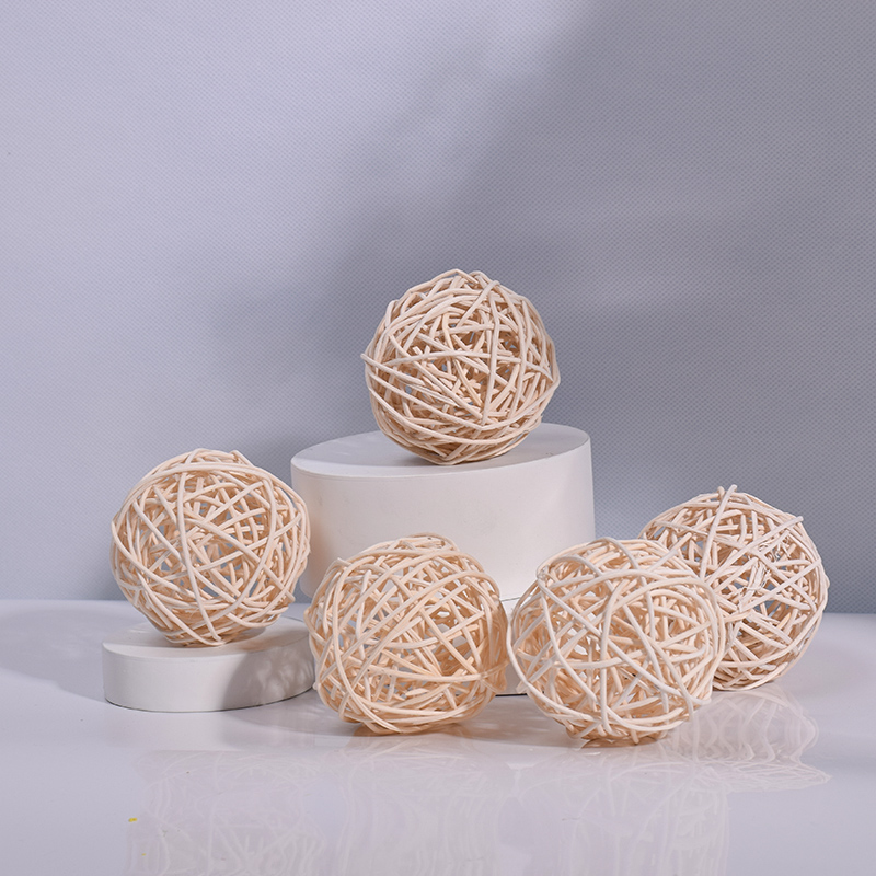 Round Rattan Ball For Diffuser Stick Rattan Ball Christmas Decoration (3)