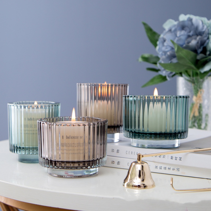 Romantic Glass Aromatherapy Candle Cup Valentine Candle Holder Wax Cup (1)