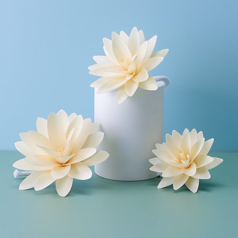wood flower custom color size home decoration diffuser flower (1)