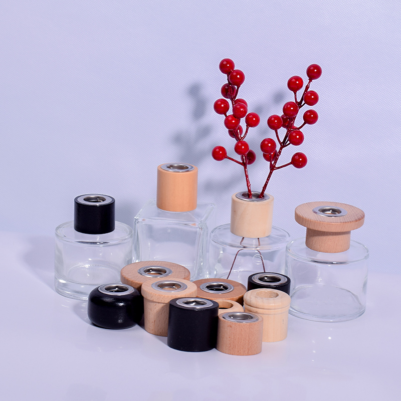 Perfume bottle wood cap Diffuser bottle round and square cap (3)