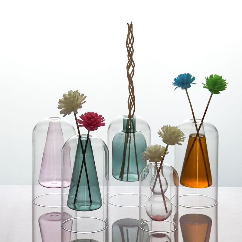 Glass Bottles Recycled Handmade Different Shapes Fragrance Diffuser Bottle (6)