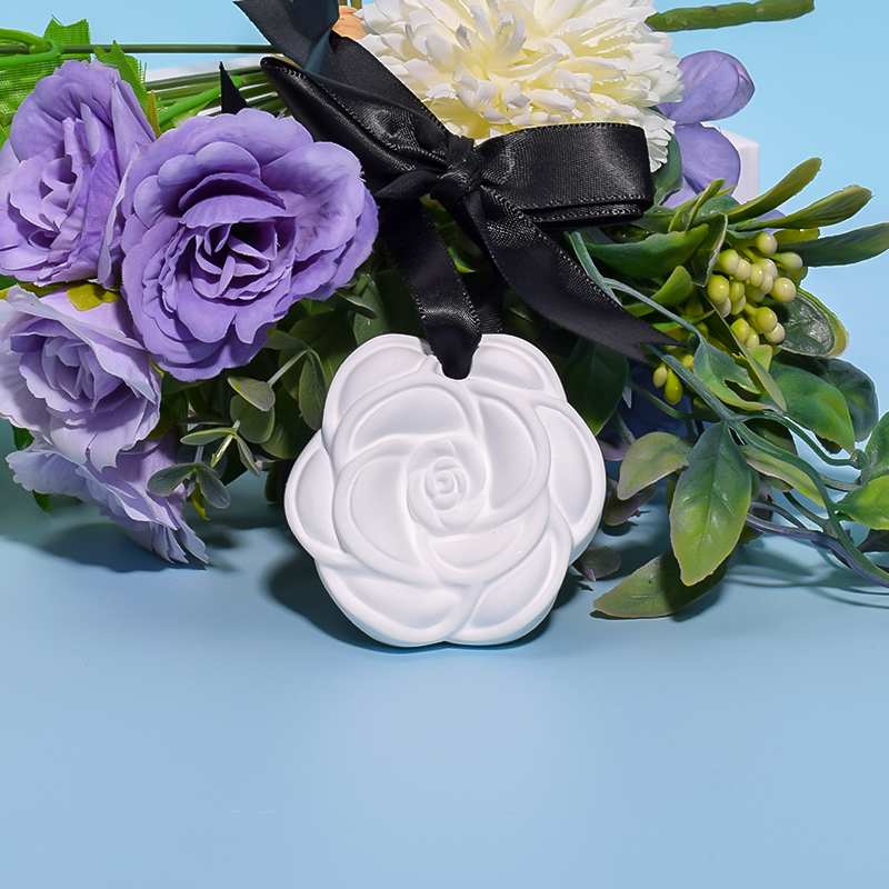Ceramic Scented Stone Camellia flower Plaster Aroma Fragrance Diffuser Stone (6)