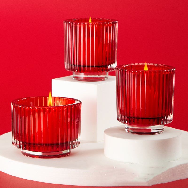Romantic Glass Aromatherapy Candle Cup Valentine Candle Holder Wax Cup (2)